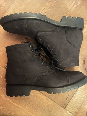 Thursday Boot Co Captain Stormking Black Matte Leather Boots Mens Size 9 NWOB FS